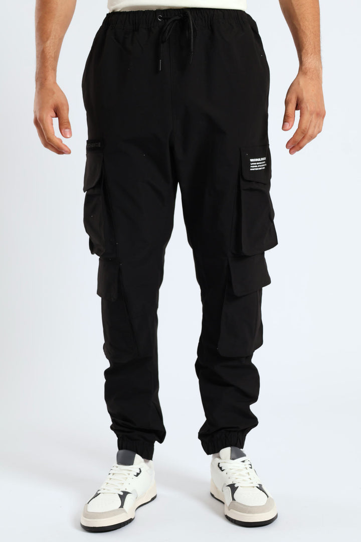 Multi Pocket Cargo Pants - Black
