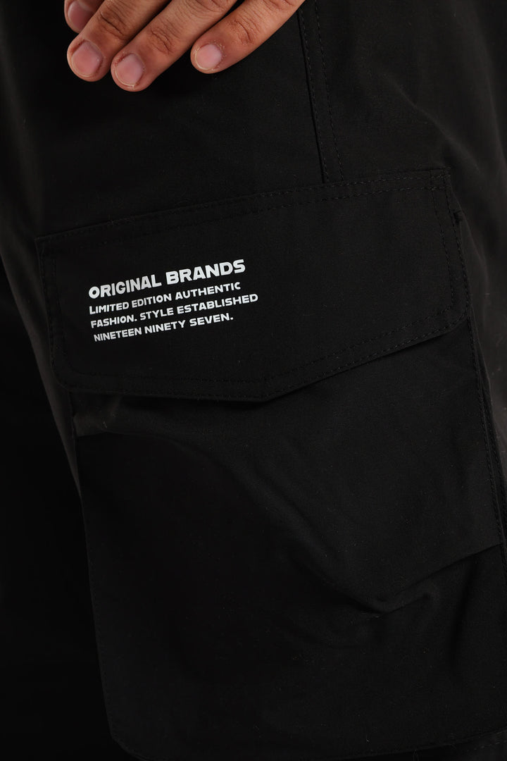 Multi Pocket Cargo Pants - Black