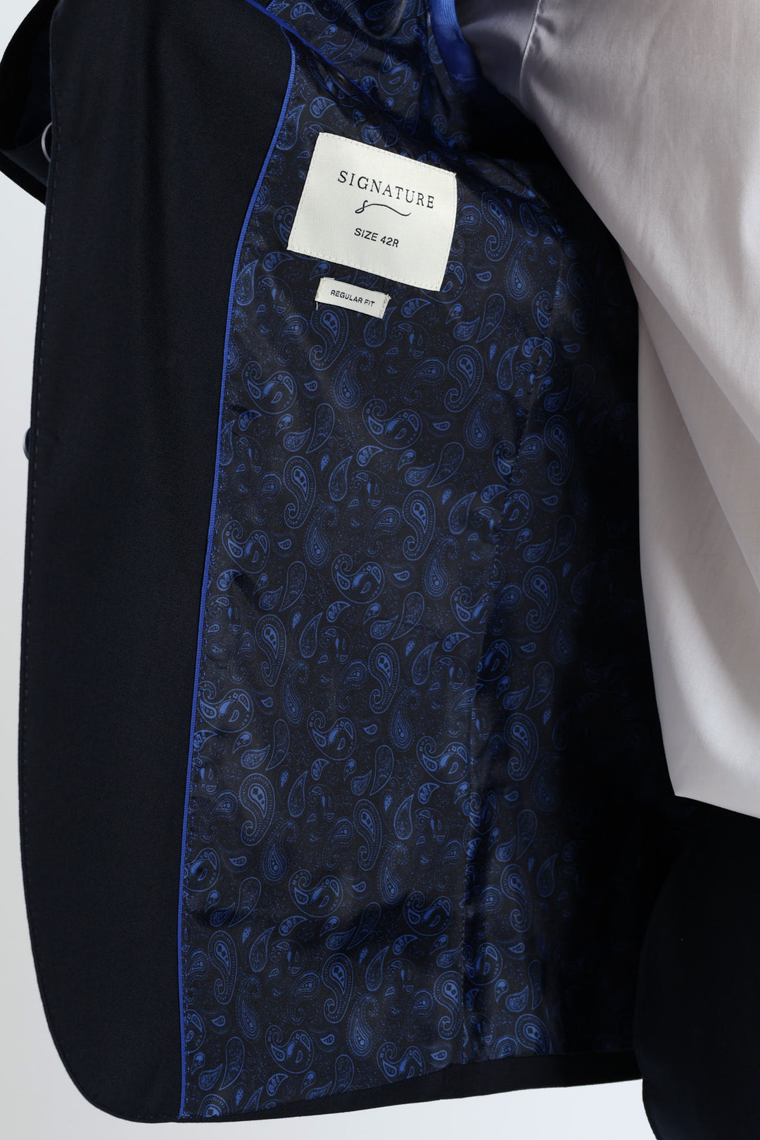 Regular Fit Viscose Blend Suit Jacket - Navy