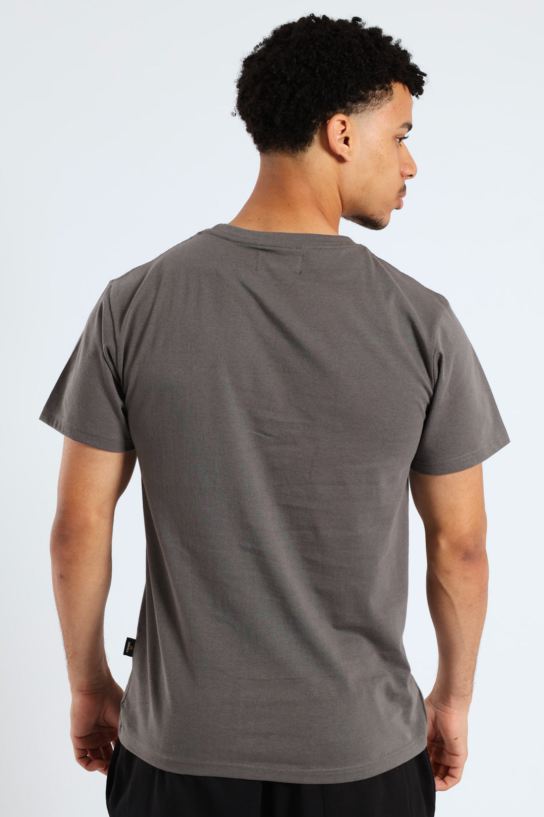 Basic Print T-Shirt - Charcoal