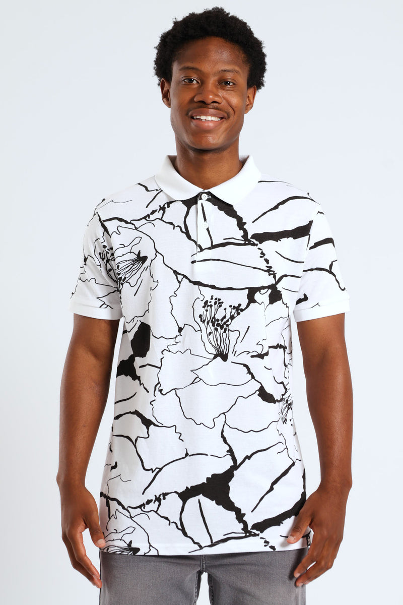 Print Golfer - White