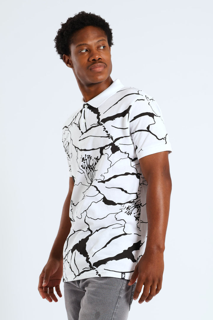 Print Golfer - White