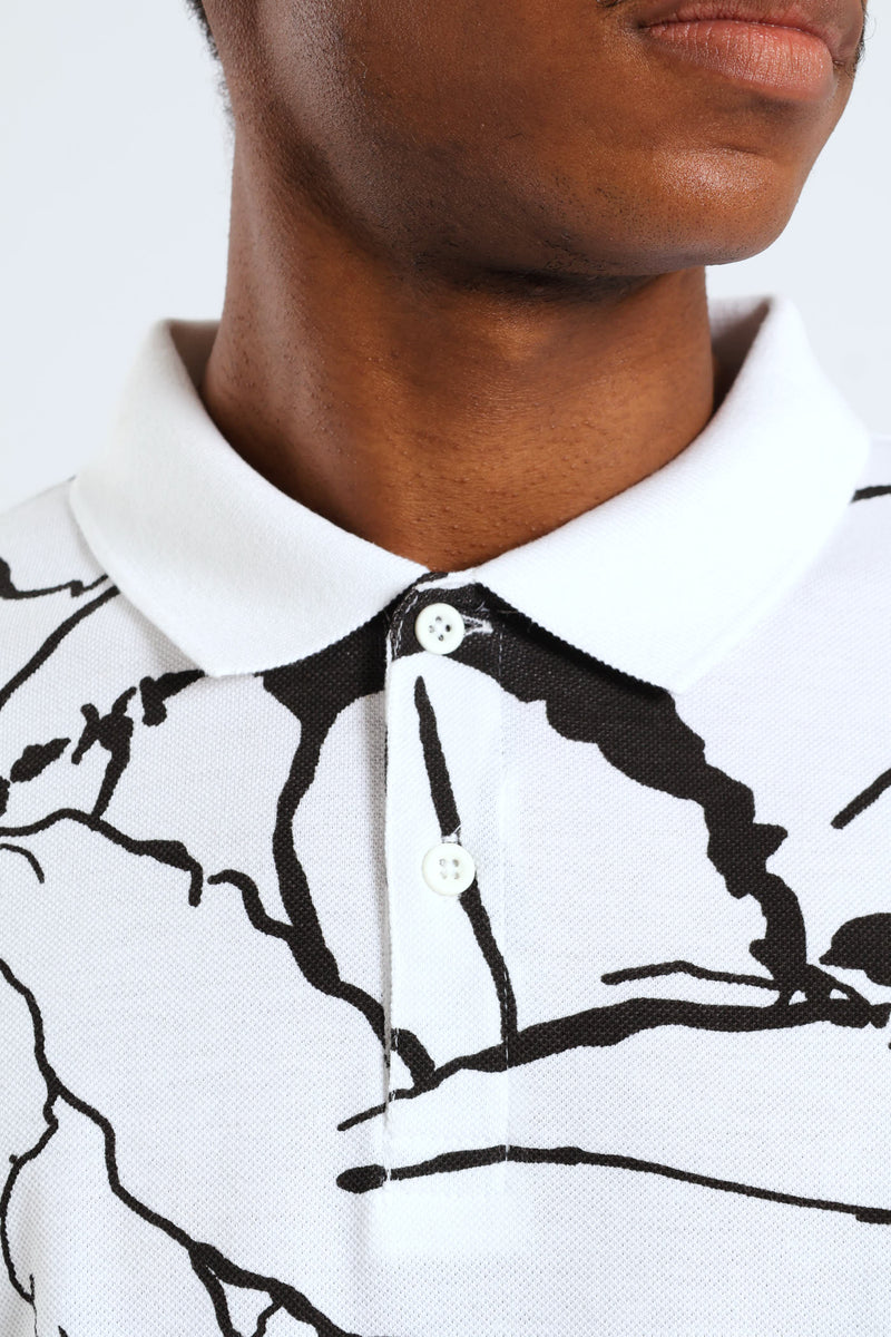 Print Golfer - White