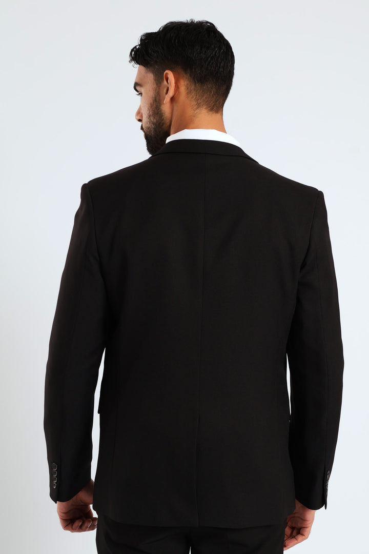 Men's Regular Fit Essential Suit Jacket - Black