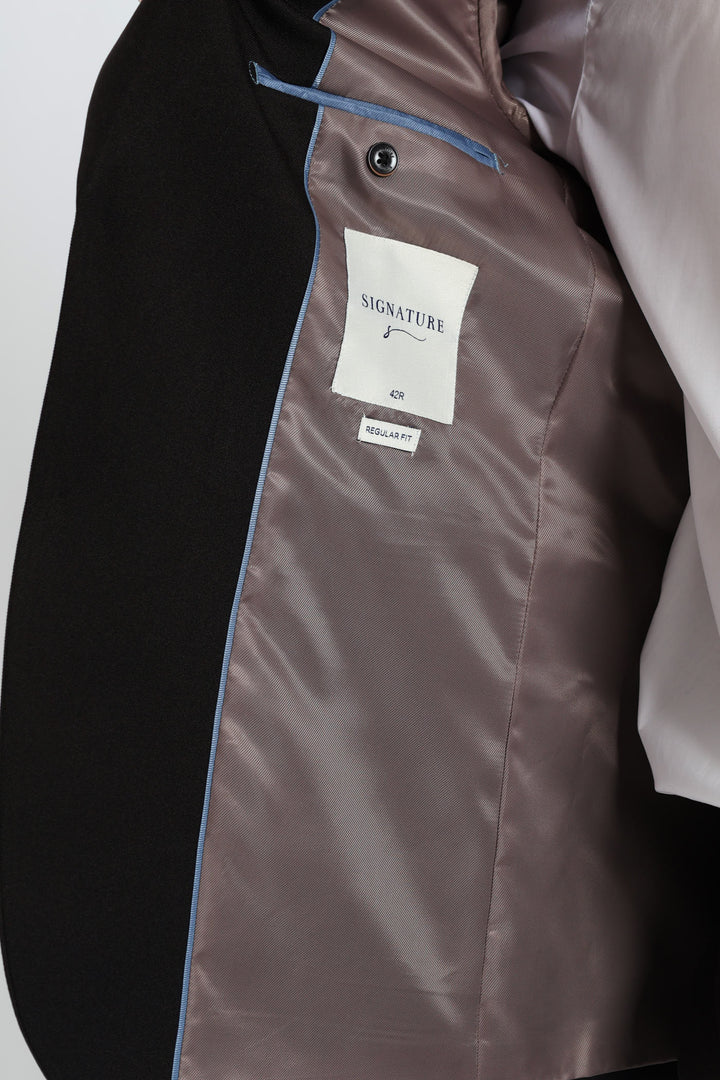 Men's Regular Fit Essential Suit Jacket - Black