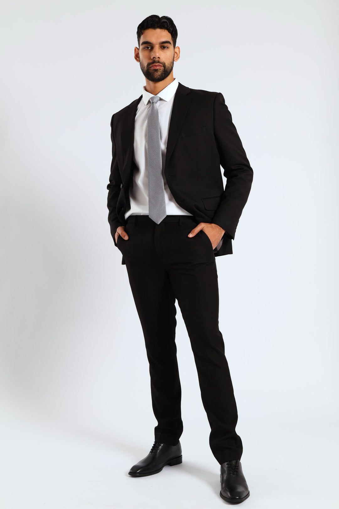 Men's Regular Fit Essential Suit Jacket - Black