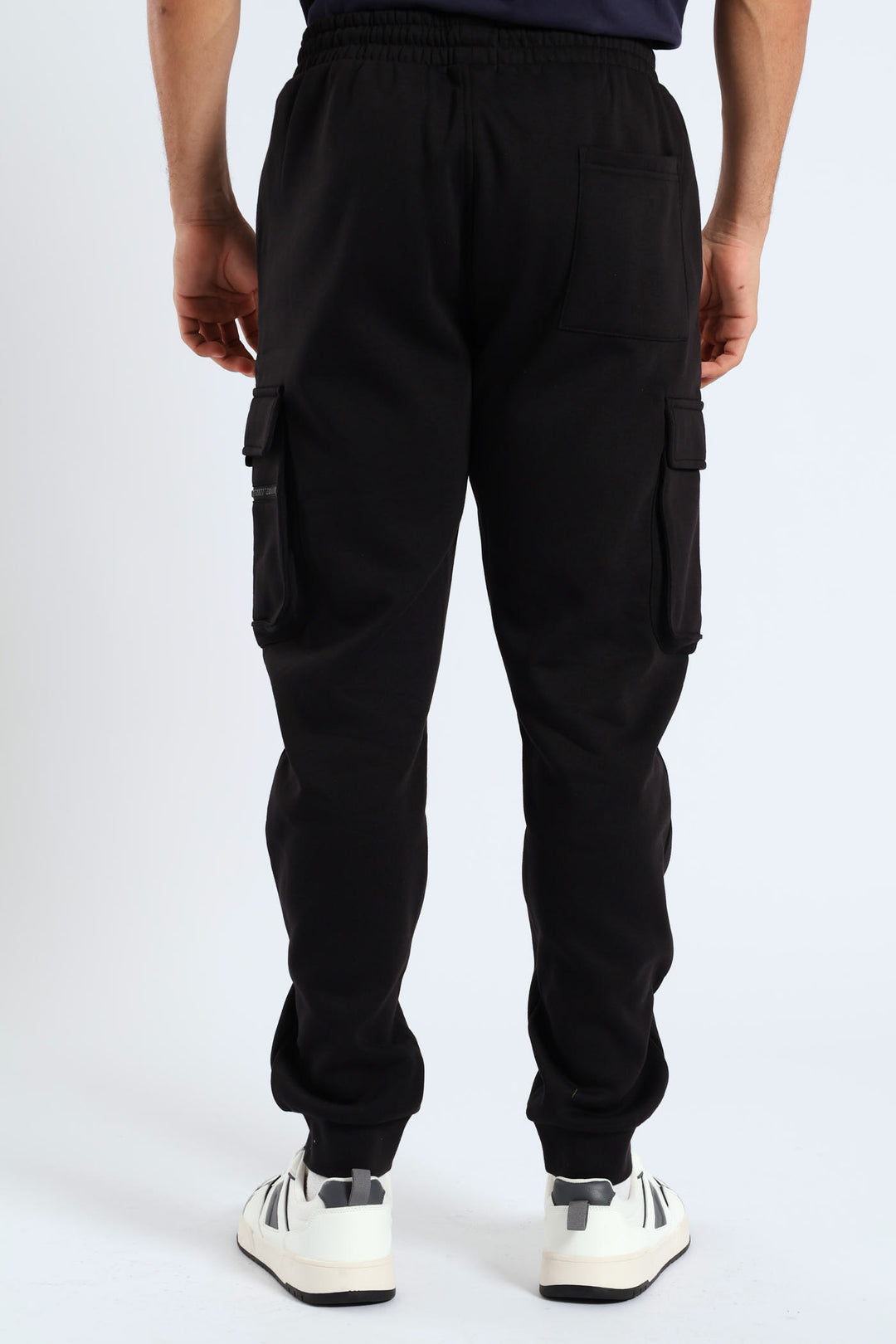 Strap Cargo Fleece Jooger - Black