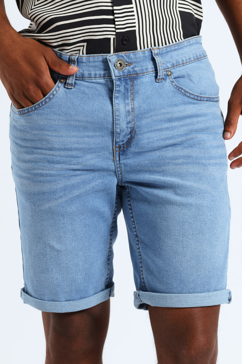 Basic Denim Short - Light Wash