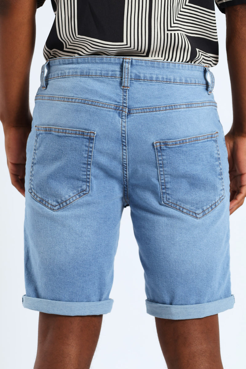 Basic Denim Short - Light Wash