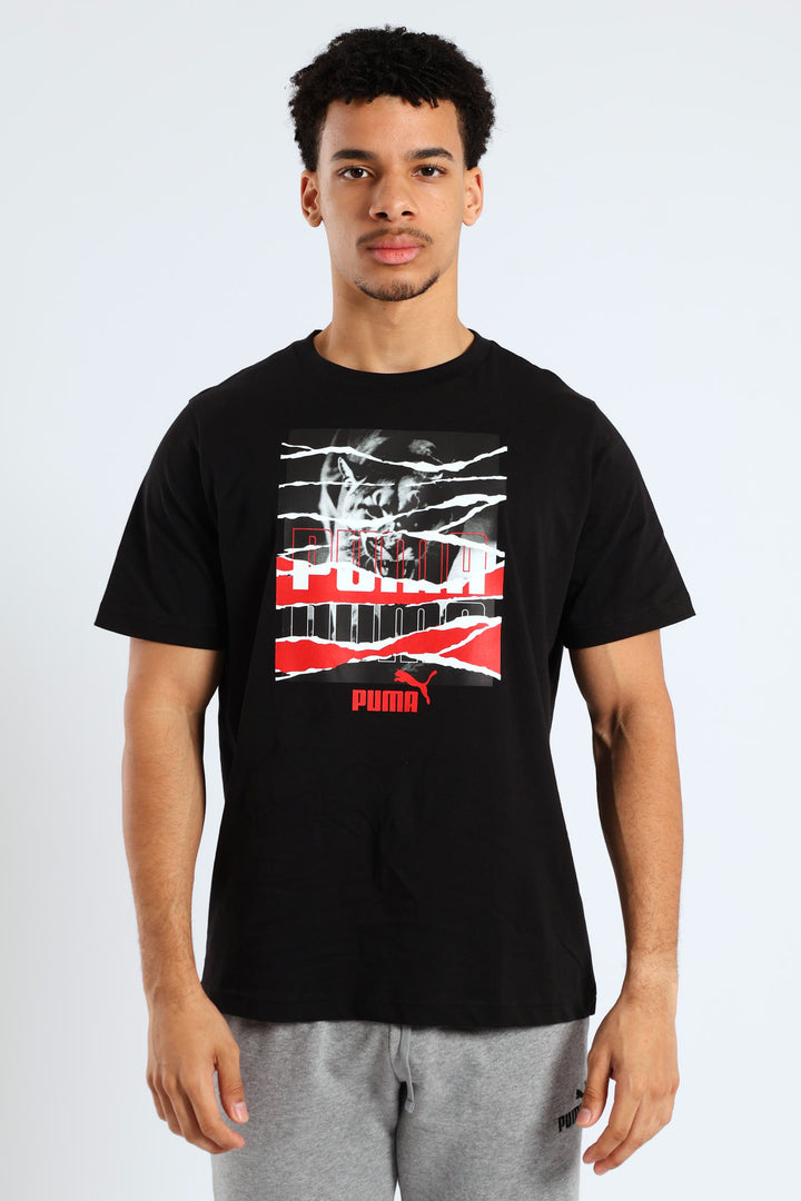 Photoprint Graphic Tee - Black