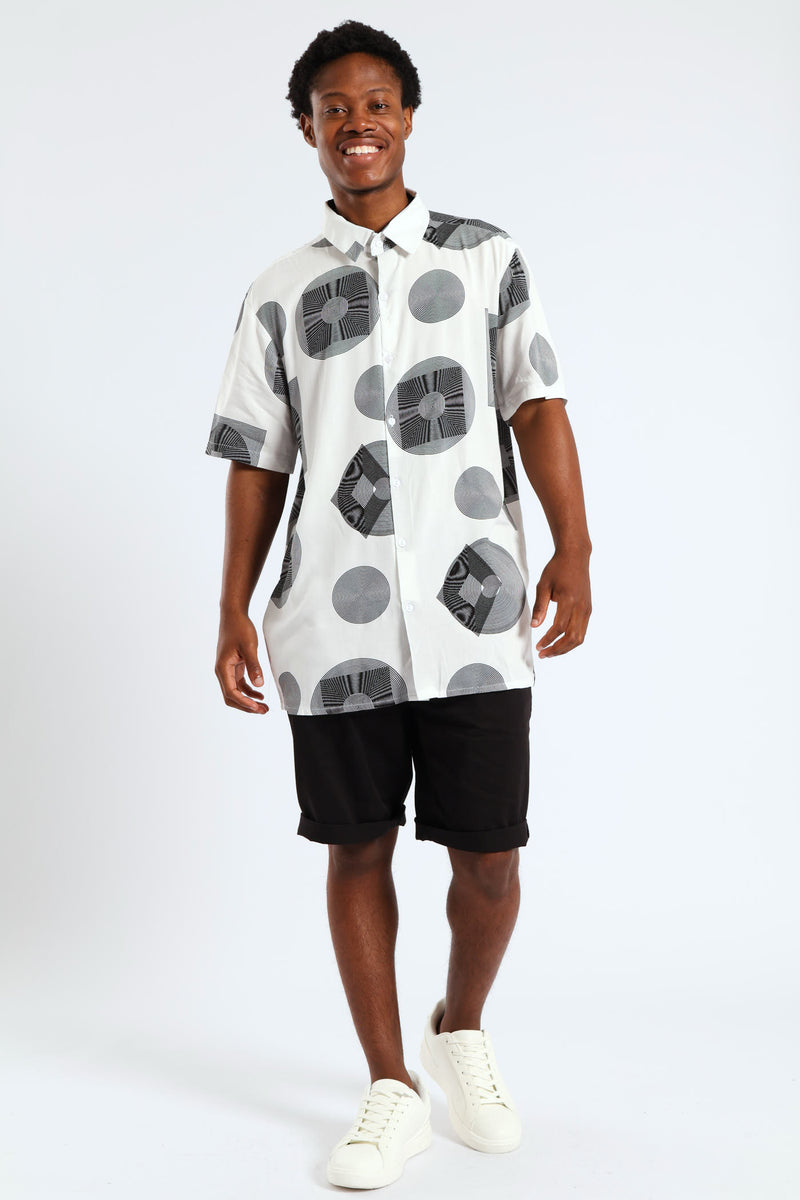 Inner Circle Viscose Shirt - White