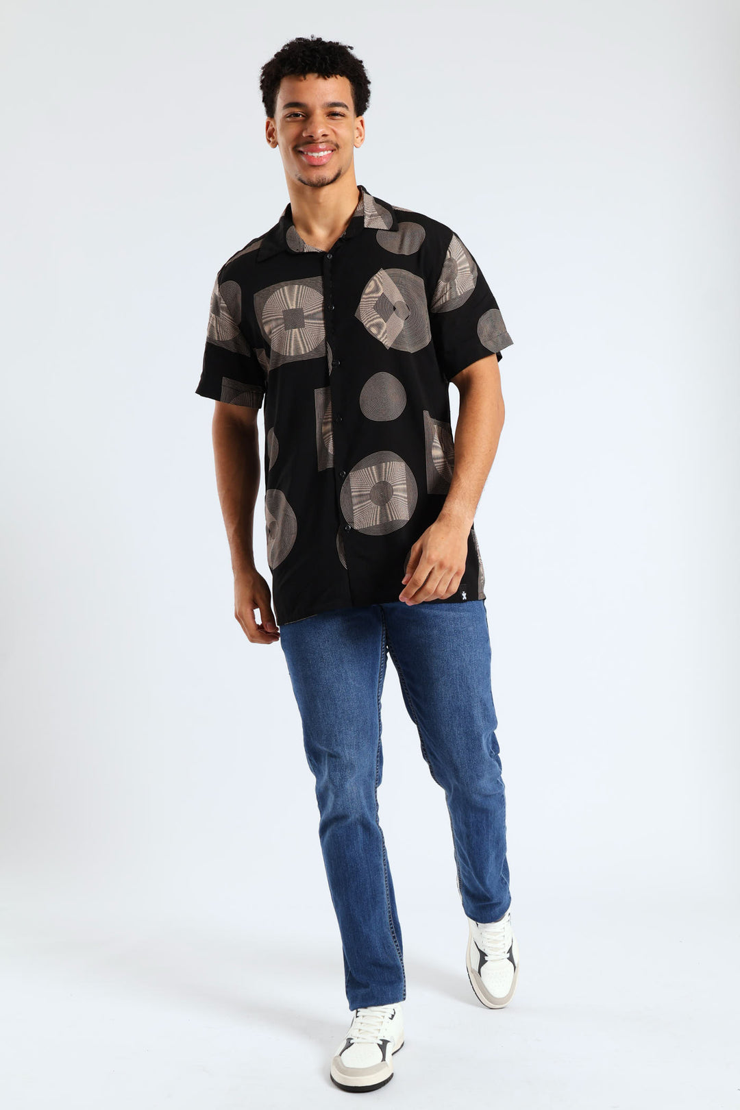Inner Circle Viscose Shirt - Black