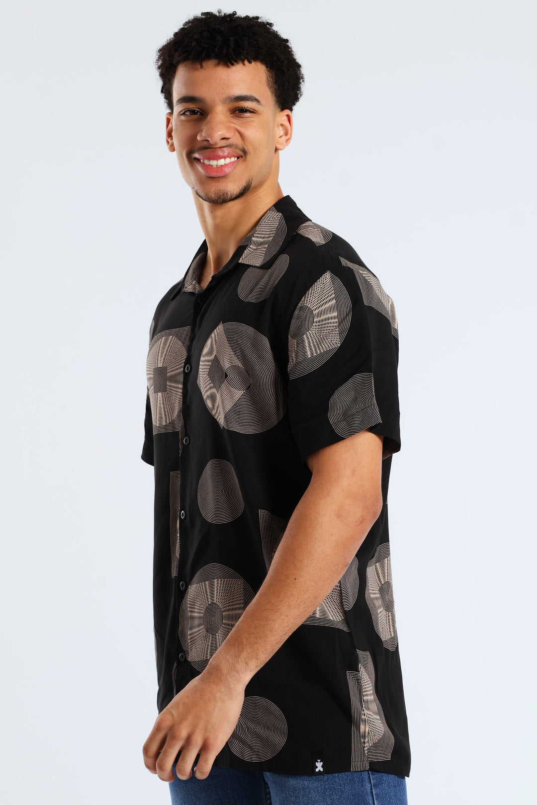 Inner Circle Viscose Shirt - Black