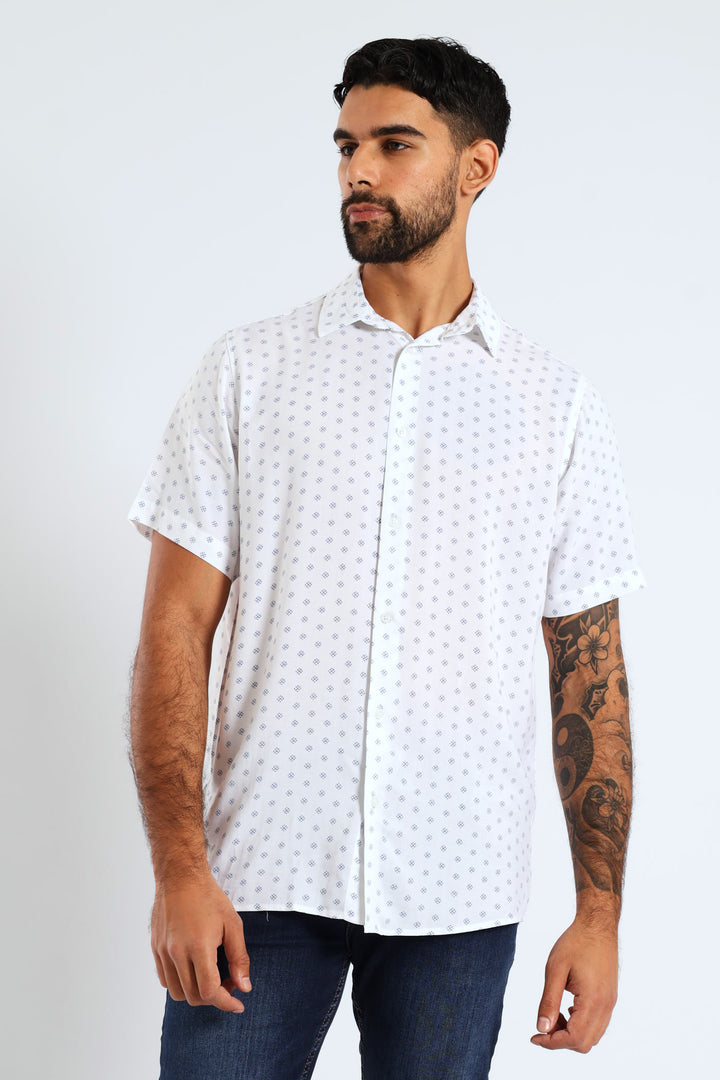 Aviator Print Shirt - White