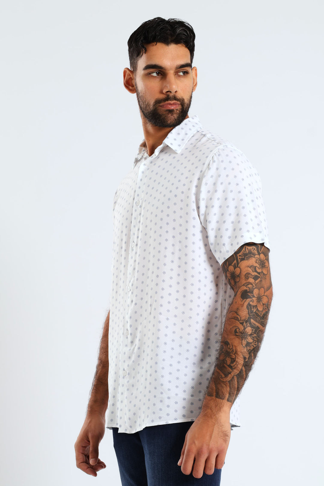Aviator Print Shirt - White
