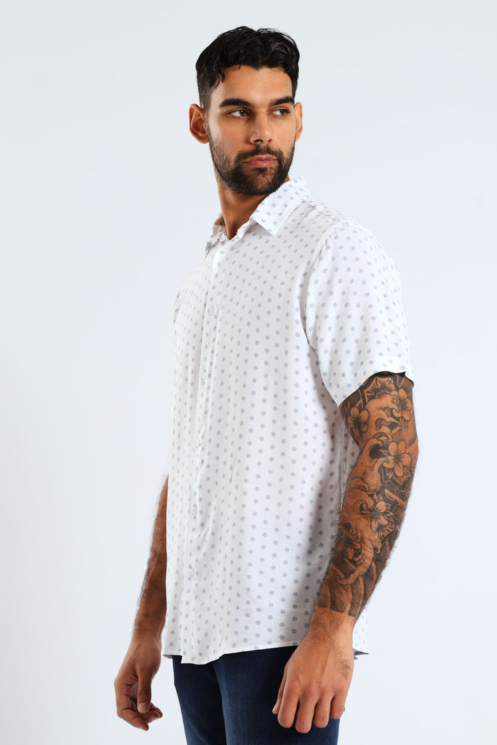 Aviator Print Shirt - White