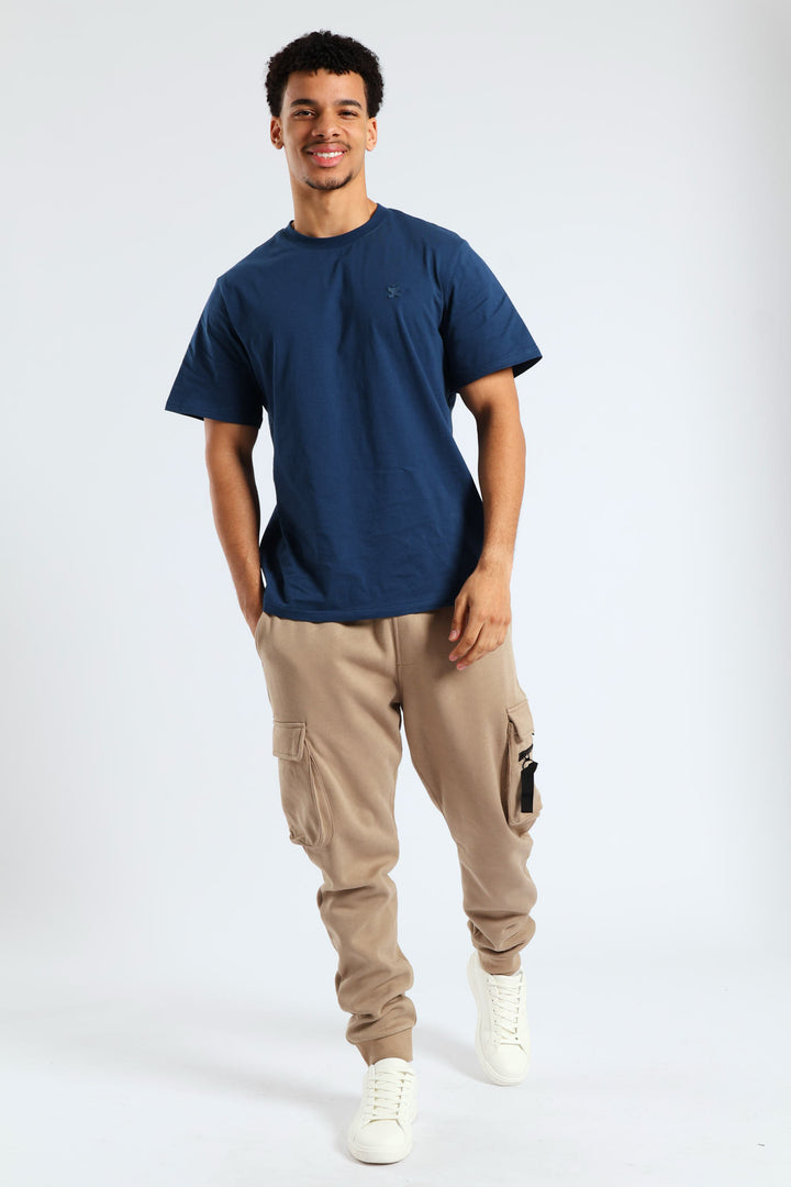 Strap Cargo Fleece Jooger - Stone