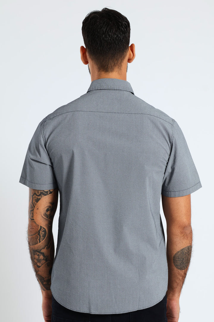 Geo Print Gear Shirt - Navy