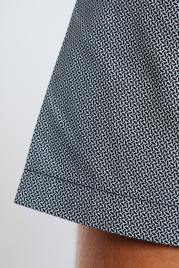 Geo Print Gear Shirt - Navy