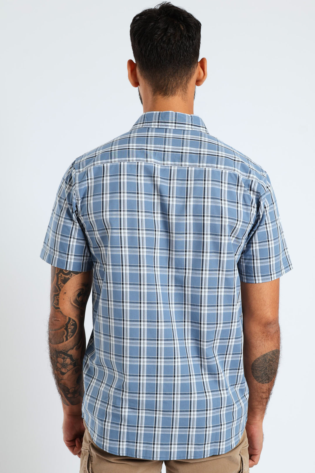 Check Shirt - Steel Blue/Navy