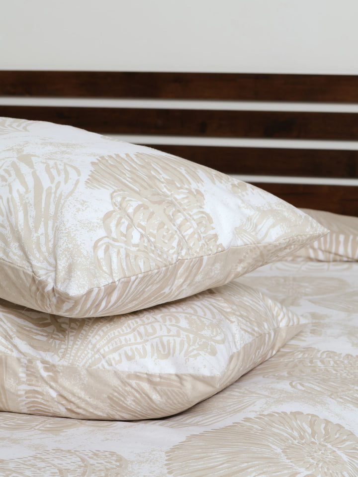 Cotton Mono Sea Shells Duvet Cover Set - Cream