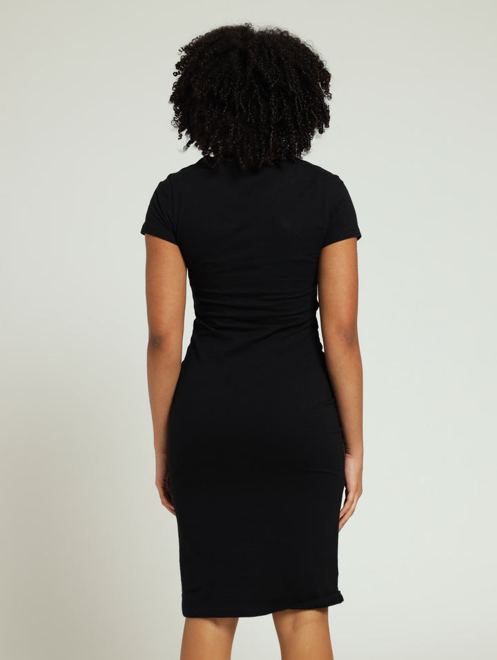 Girl Midi Bodycon Dress - Black