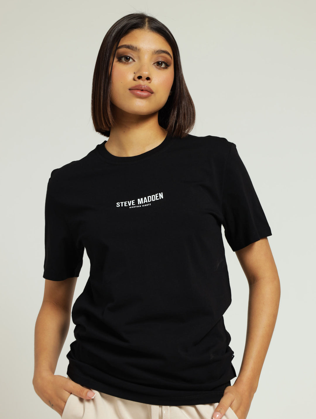 Jace Crew Neck Logo Tee - Black