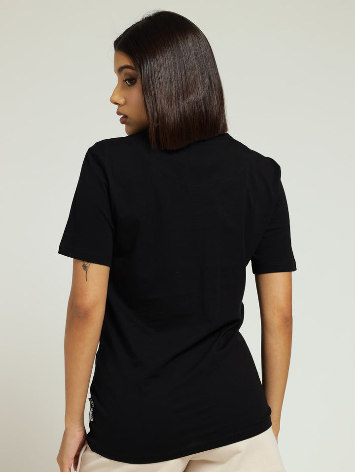 Jace Crew Neck Logo Tee - Black