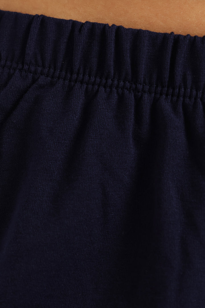 Knit Short Sleep Set - Navy