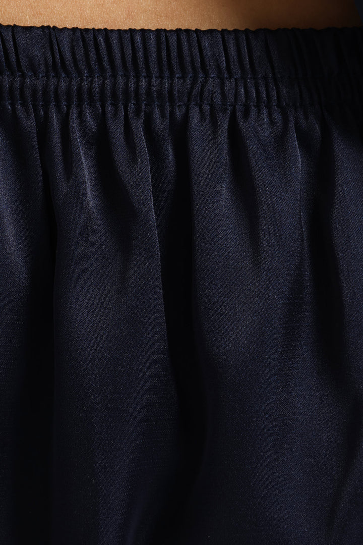 Satin Cami Short Set - Navy