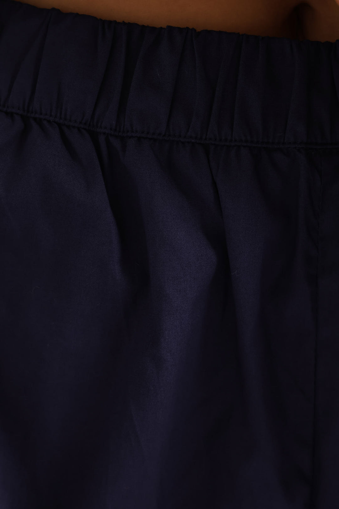 Tie Front Detail Sleep Set - Navy
