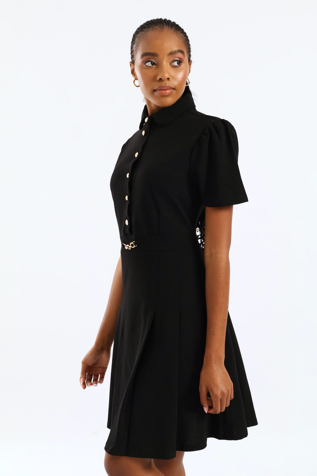 Ladies Box Pleated Preppy Dress