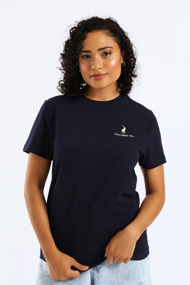 Lee Embroidered T-Shirt - Navy