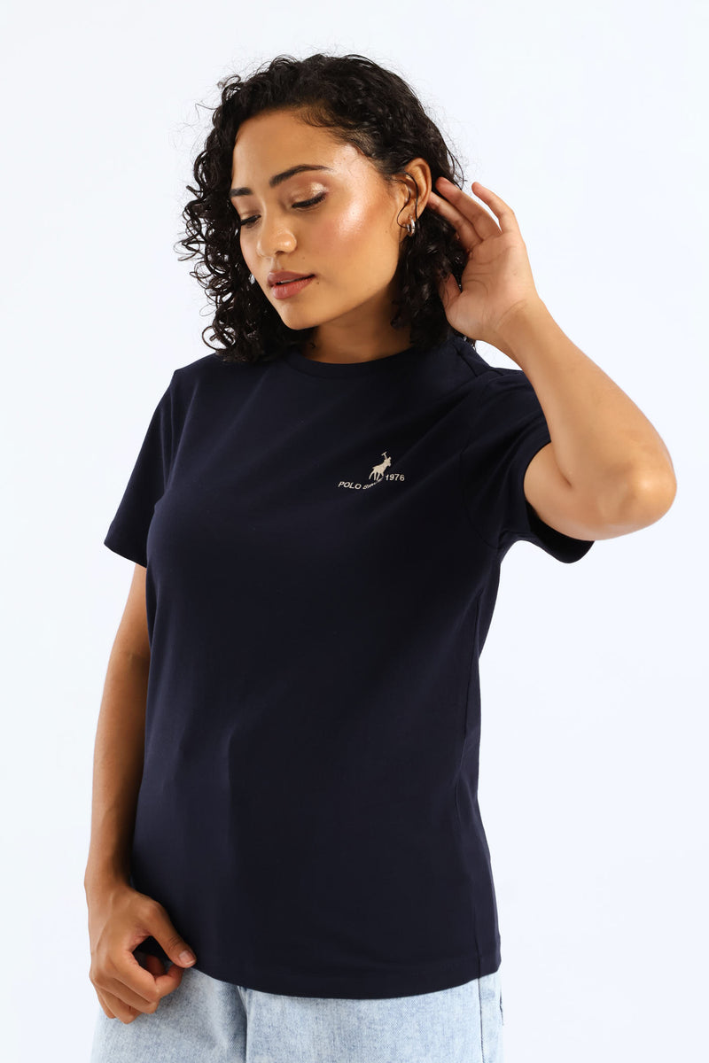 Lee Embroidered T-Shirt - Navy