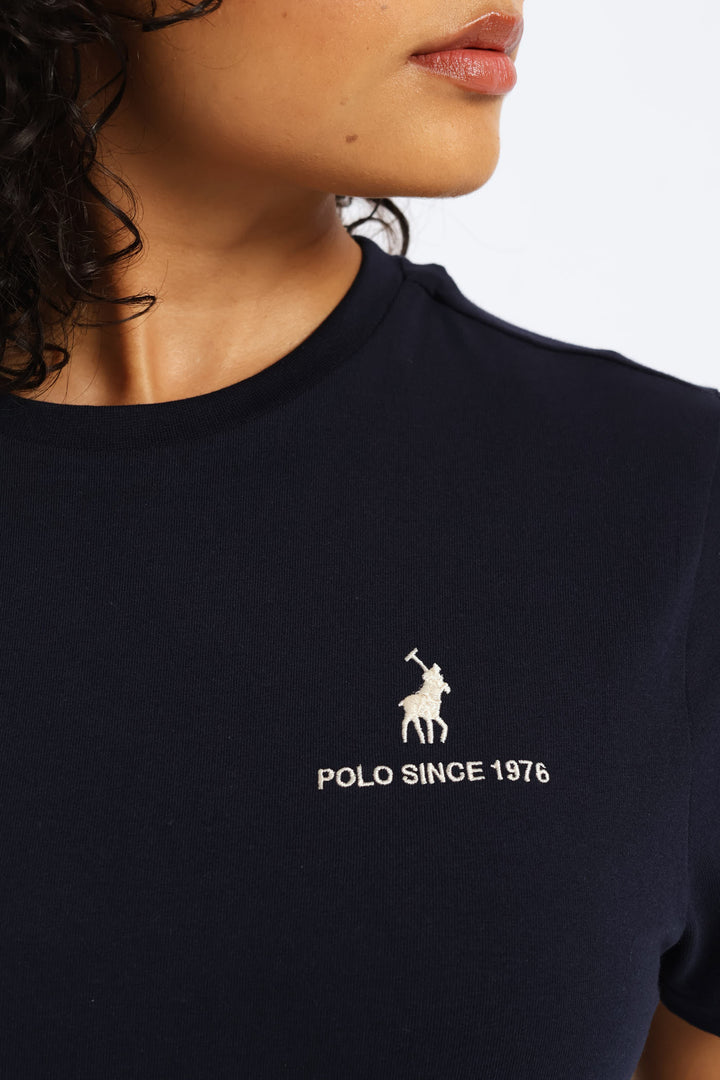 Lee Embroidered T-Shirt - Navy