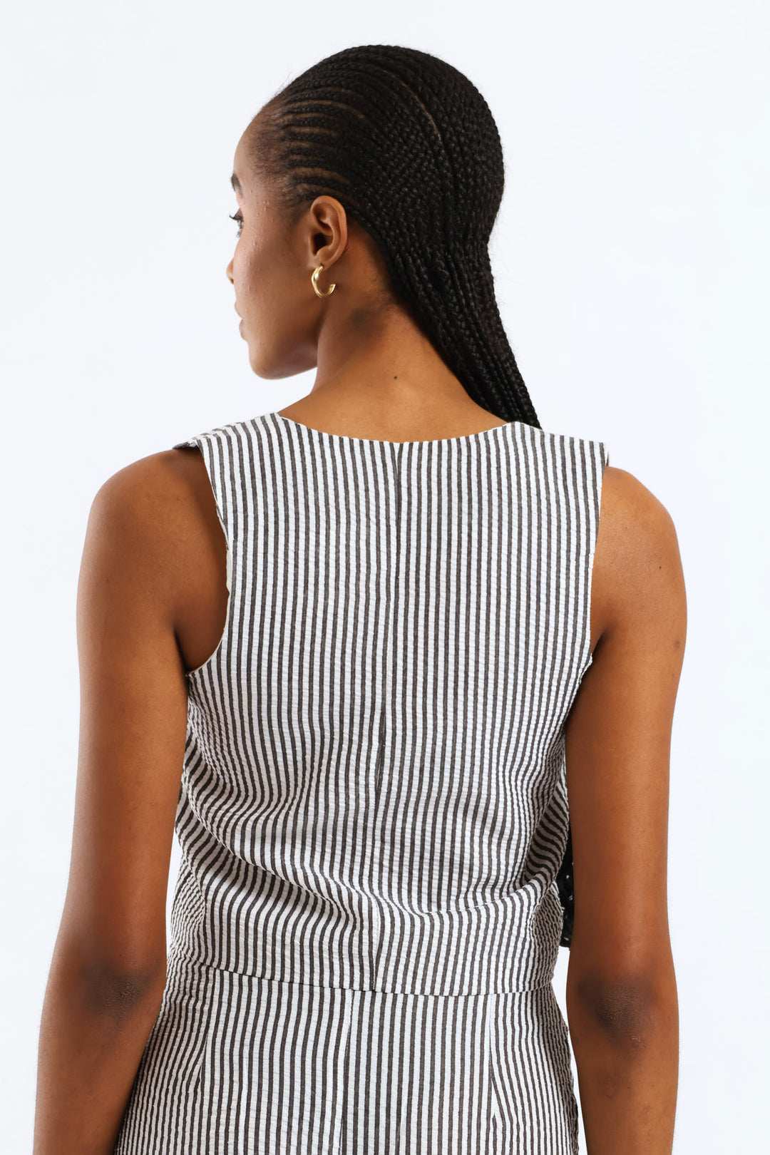 Striped Waistcoast - Charcoal