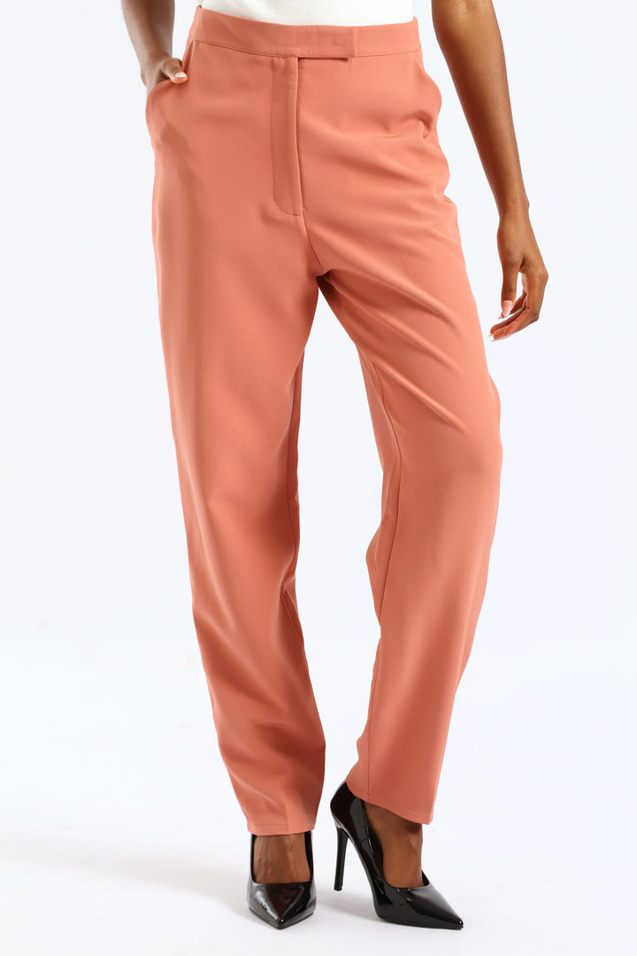 Extended Tab Tapered Leg Pant - Dusty Pink