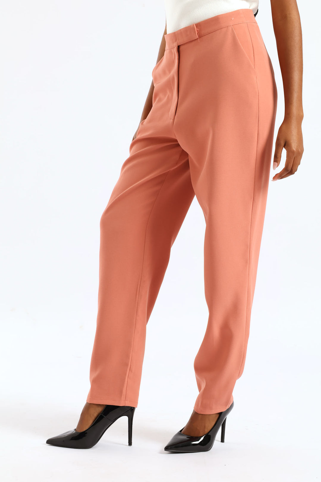 Extended Tab Tapered Leg Pant - Dusty Pink