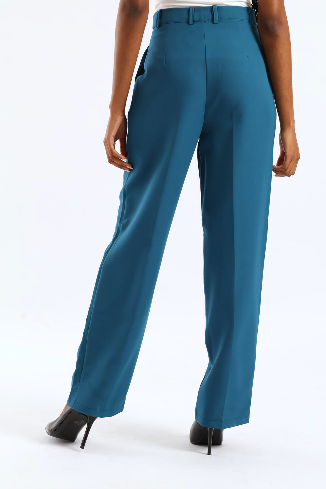 Extended Tab Wide Leg Pant - Teal