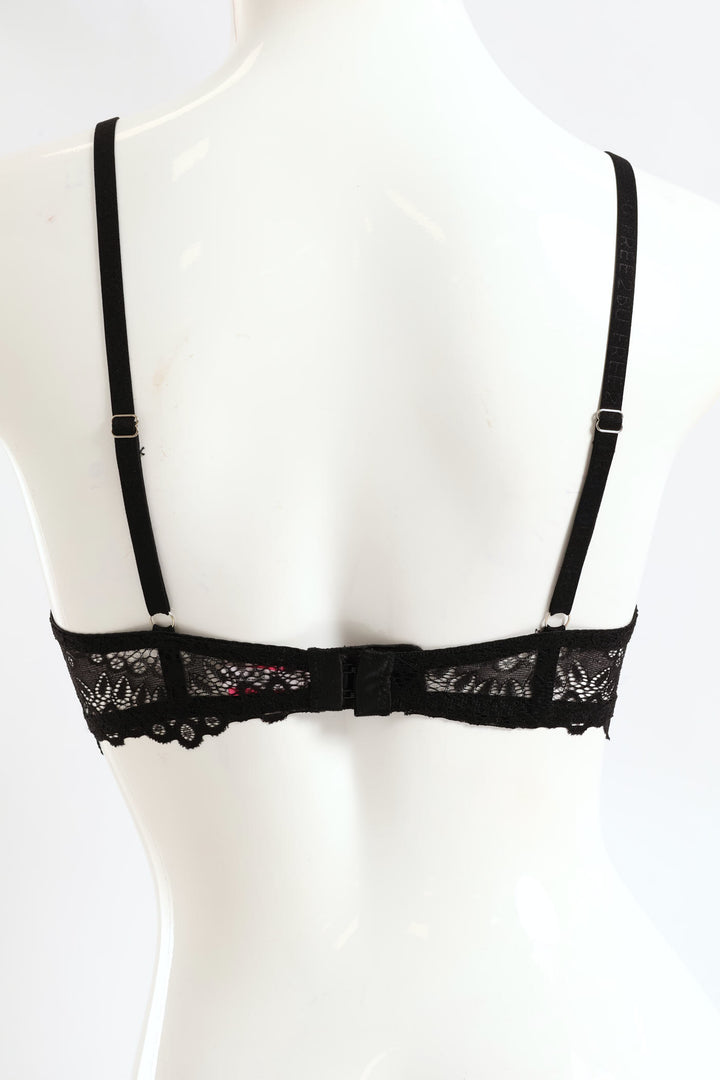 2 Pack Double Push-Up Bra - Chai/Black