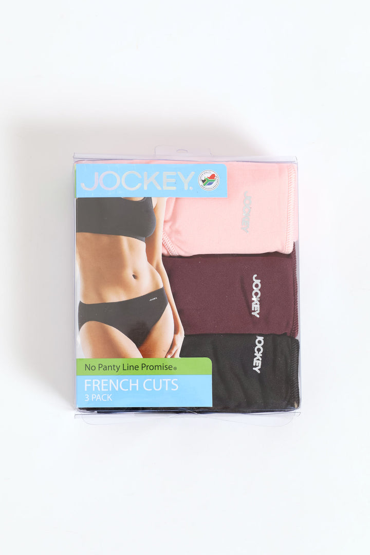 3 Pack Hi-Cut Plain Panties - Multi