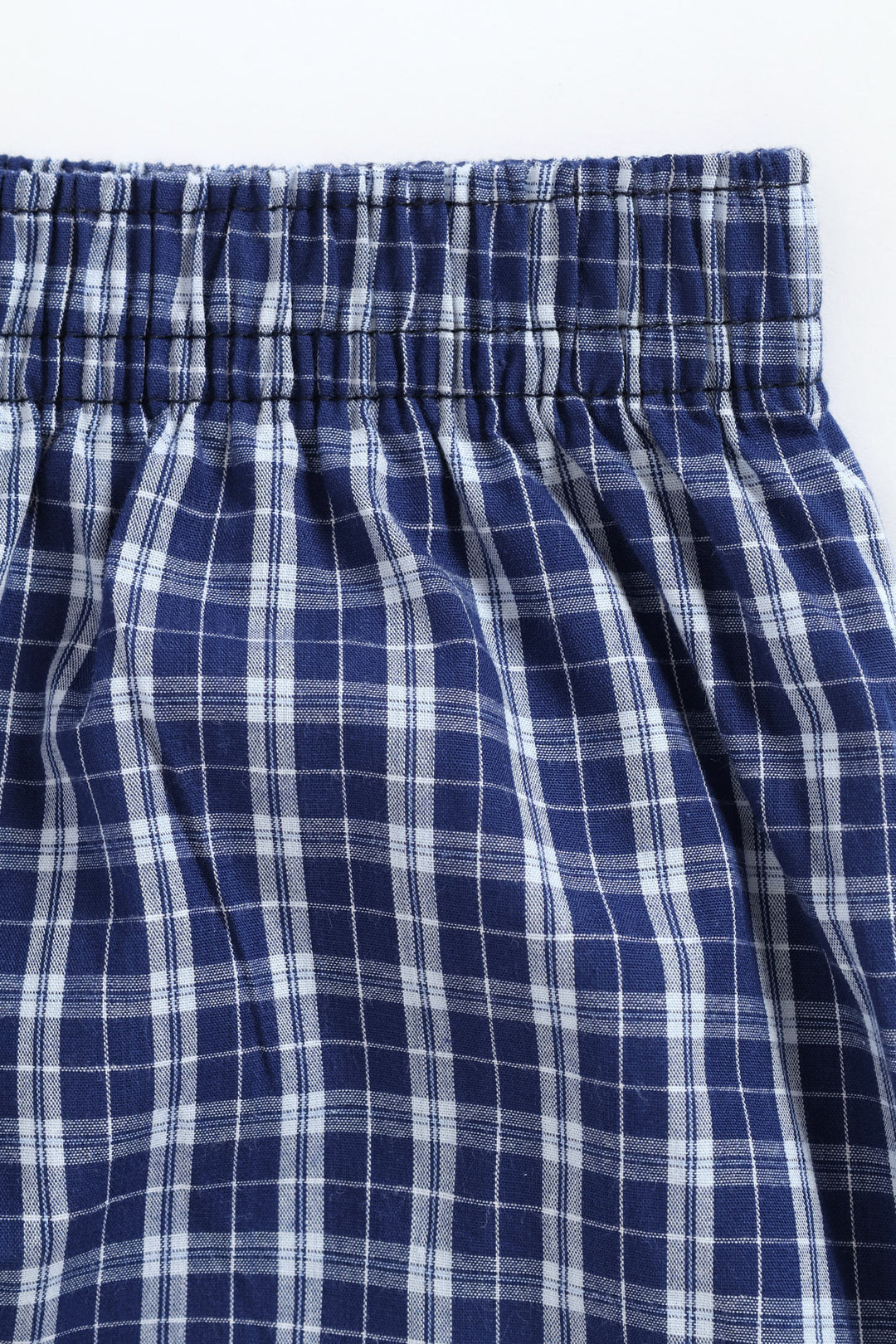 Single Check Boxer - Blue