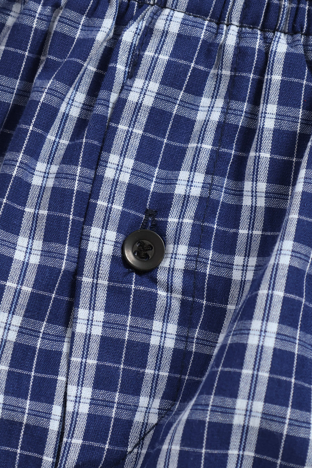 Single Check Boxer - Blue