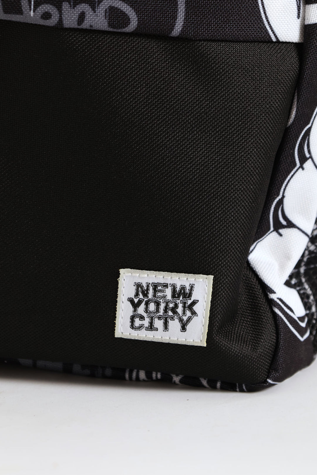 Boys Graffiti Backpack - Black/White