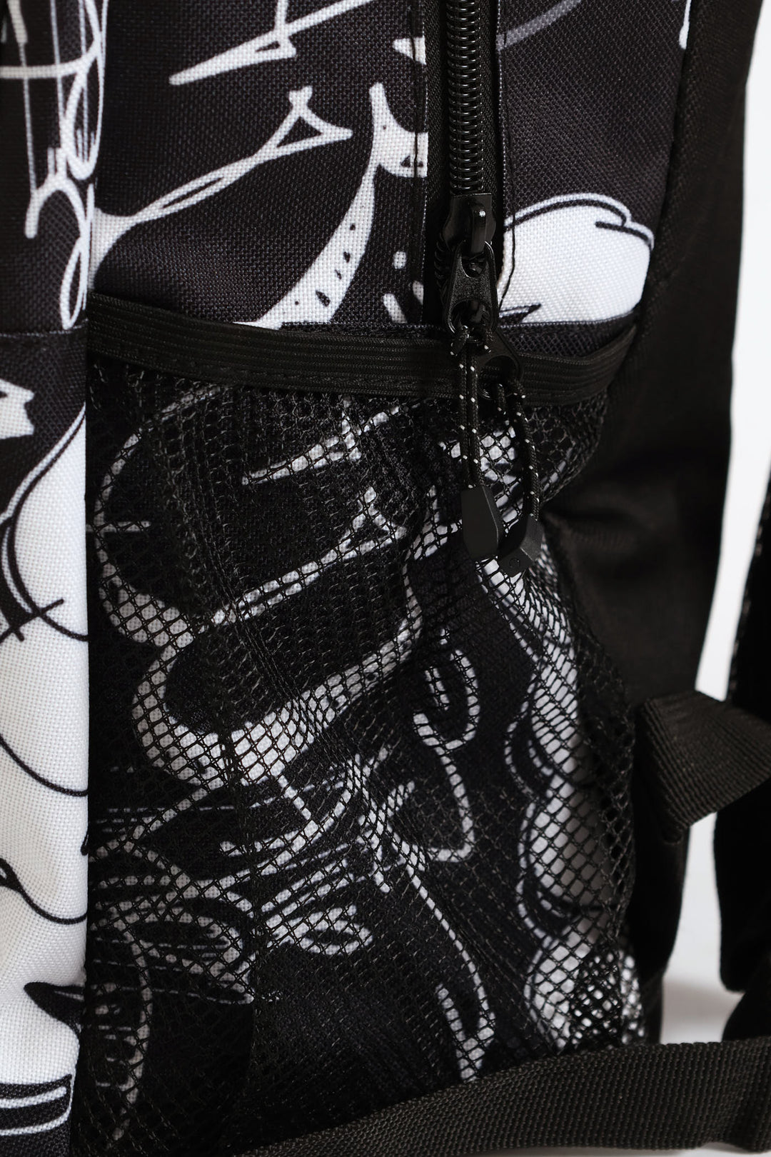 Boys Graffiti Backpack - Black/White