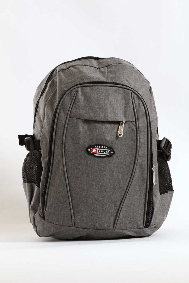 Zipped Backpack - Grey