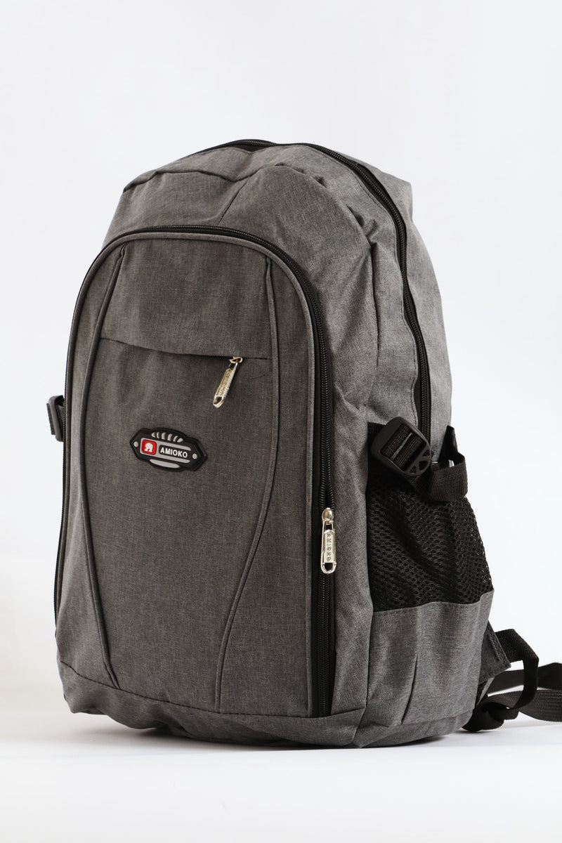 Zipped Backpack - Grey
