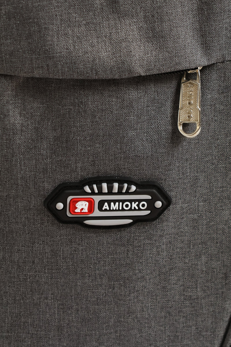 Zipped Backpack - Grey