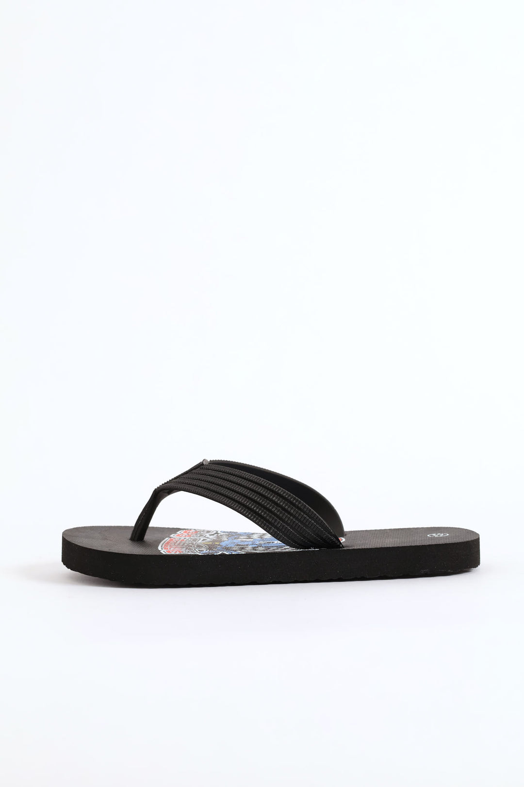 Boys Route 66 Thong Sandal - Black