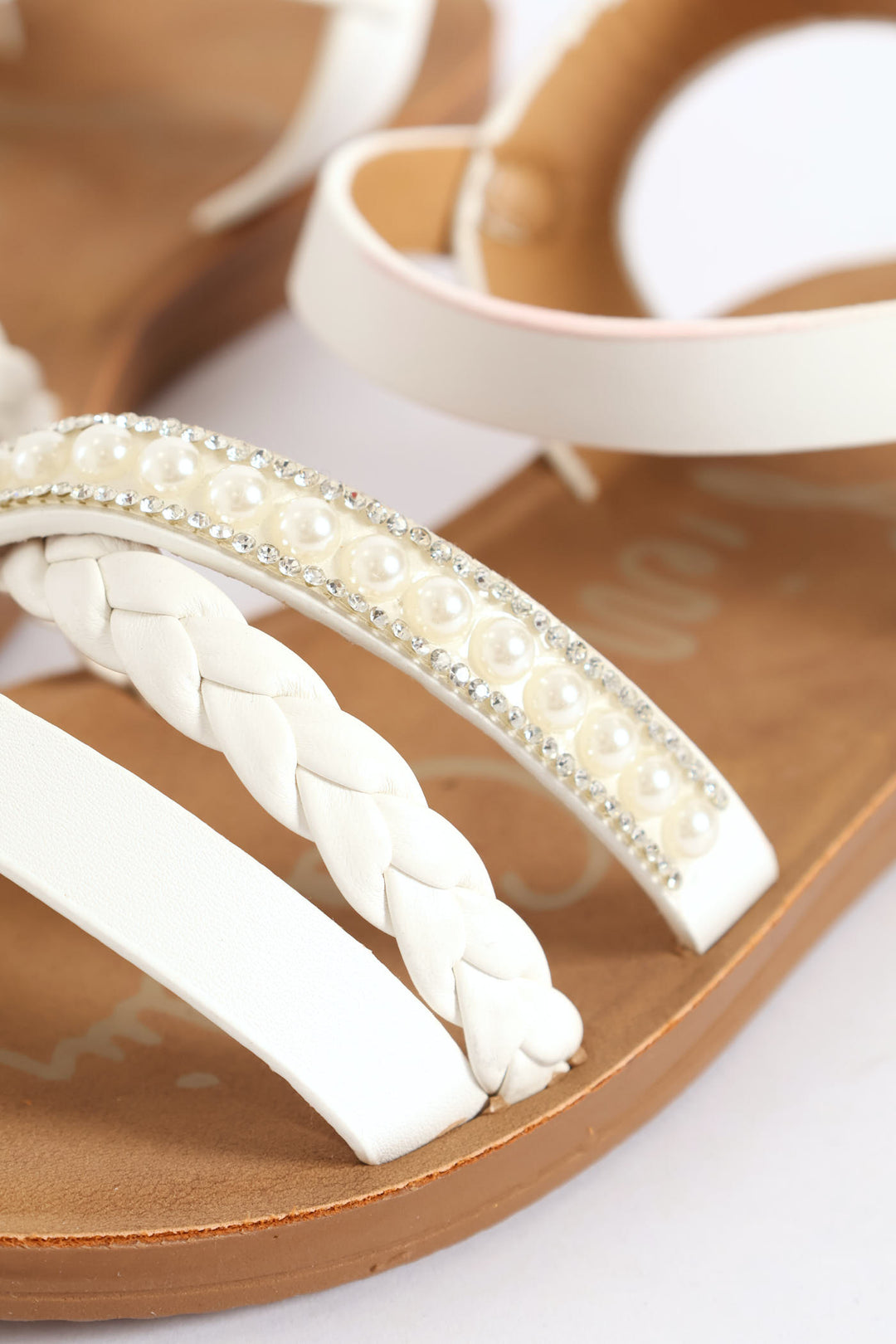 Girls Pearl Comfort Sandal - White